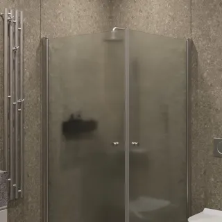 Душевой уголок на монопетле by Deonria U-90-89-6-S-HM1 90x89см хром матовый/сатин